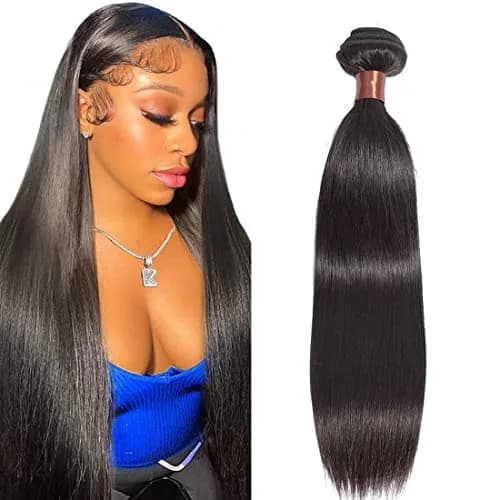 Angie Queen Human Hair Bundles Straight 16 Inch | 100% Unprocessed Brazilian Virgin Hair Extensions thumbnail 1