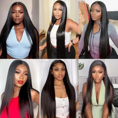 Angie Queen Human Hair Bundles Straight 16 Inch | 100% Unprocessed Brazilian Virgin Hair Extensions thumbnail 6