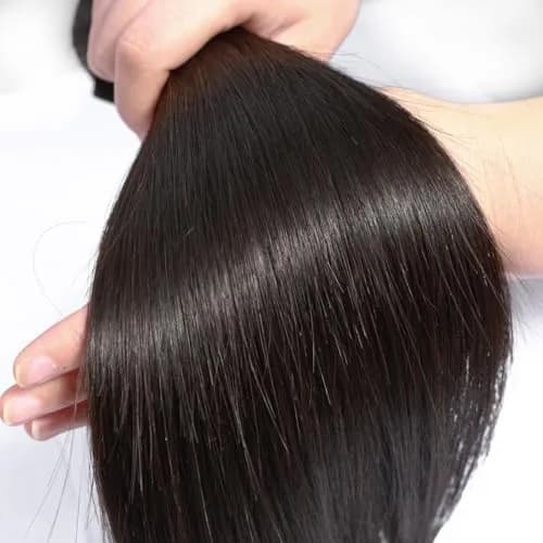 Angie Queen Human Hair Bundles Straight 16 Inch | 100% Unprocessed Brazilian Virgin Hair Extensions thumbnail 2