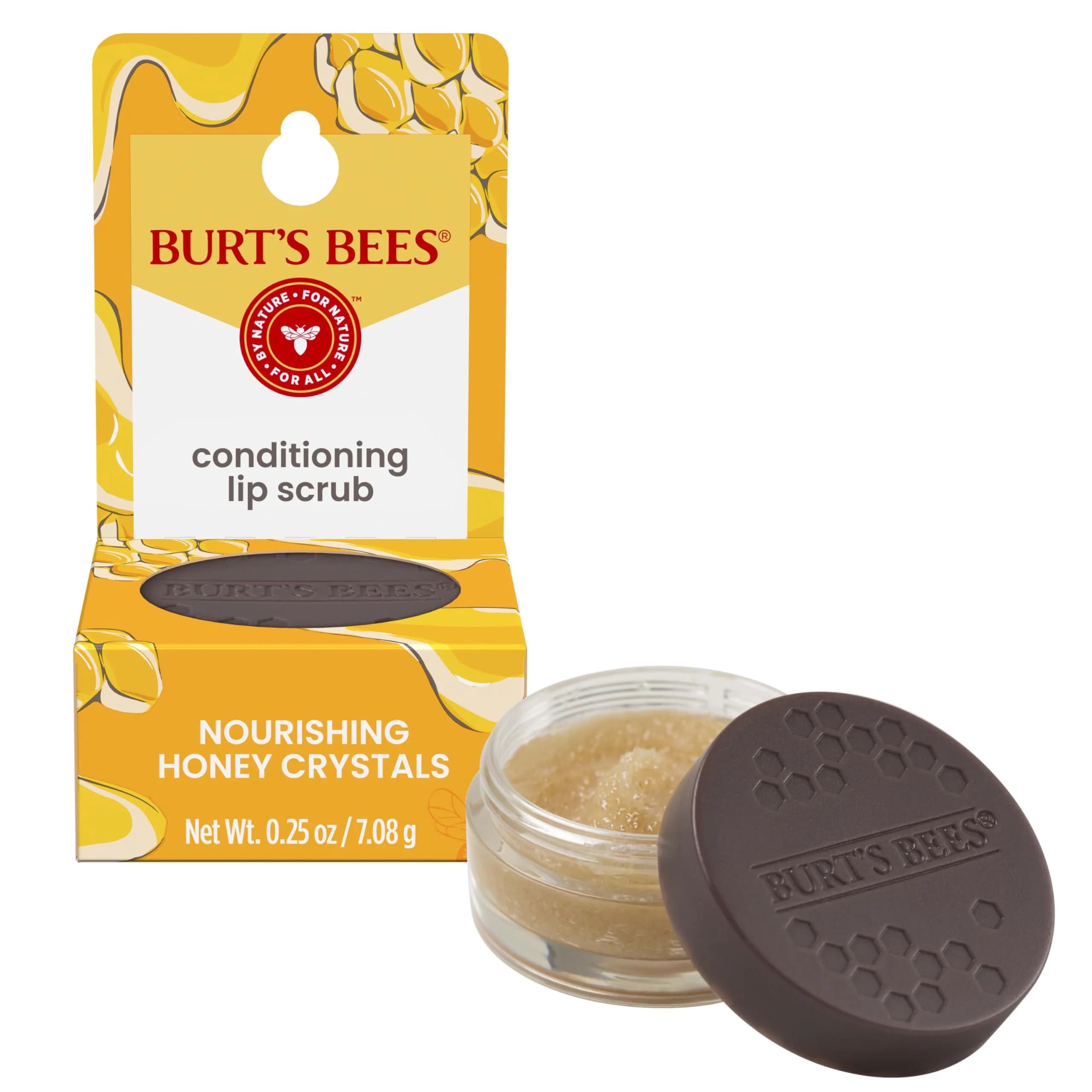 Burt's Bees Honey Lip Scrub, 0.25 Ounce - Natural Exfoliating Lip Treatment - main product image