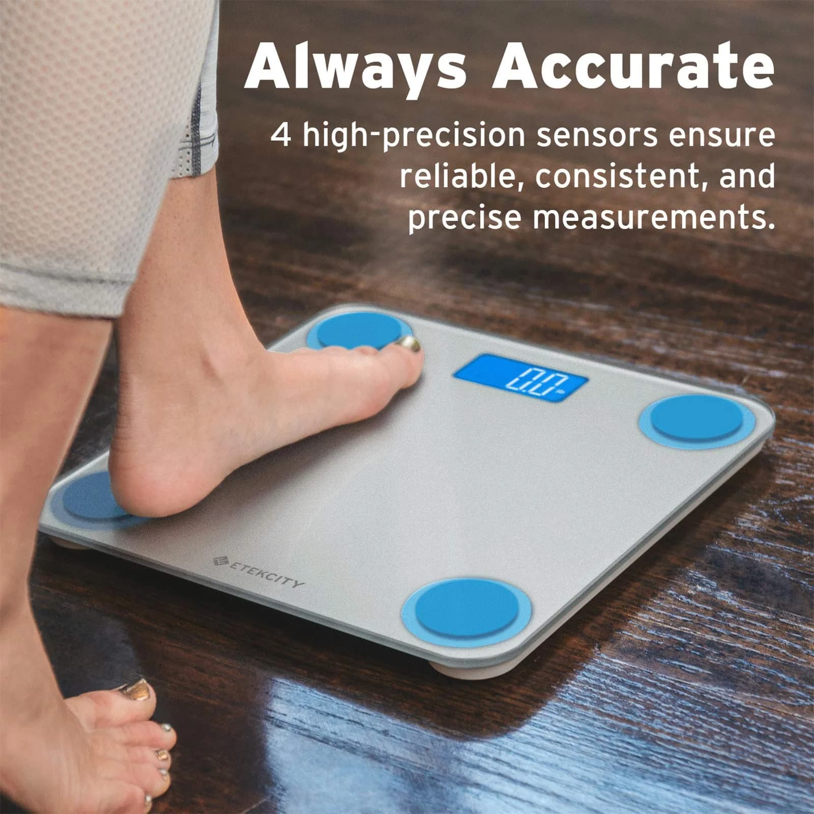 Etekcity Digital Bathroom Weight Scale with Backlight Display | Accurate High Precision Measurements thumbnail 4