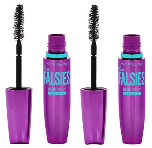 Maybelline Volum' Express Falsies Waterproof Mascara 0.25 Fl Oz (Pack of 2) | 8x Volume, Waterproof, Suitable for Contact Lenses thumbnail 1