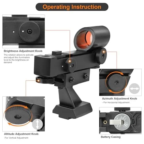 A ALSTAR Red Dot Finder Scope with Slide-in Bracket | Easy Object Location for Telescopes thumbnail 6