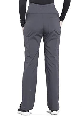 Cherokee WW Professionals Maternity Scrub Pants for Women Straight Leg Pewter XS | Supportive, Comfortable & Flattering Fit thumbnail 2