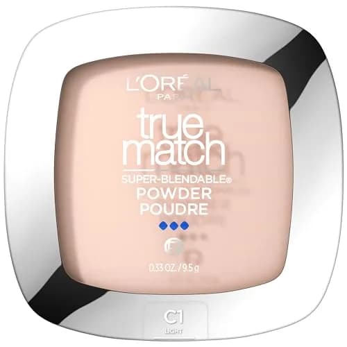 L'Oreal Paris True Match Super Blendable Powder Foundation, Light Medium W3, 0.33 oz, Pack of 2 - main product image