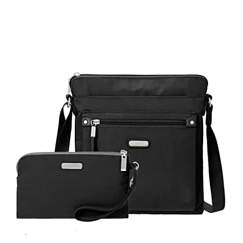 Baggallini Go Bagg with RFID Wristlet - Lightweight Travel Purse Crossbody Bag for Women thumbnail 1
