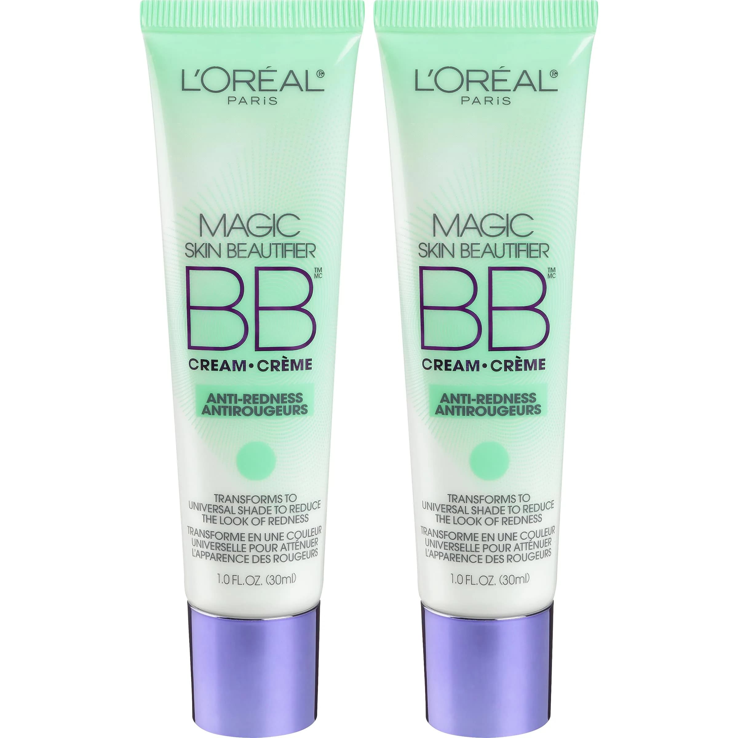 L'Oreal Paris Magic BB Cream Anti-Redness, 1 fl oz, Pack of 2 | Hydrating Skin Beautifier - main product image