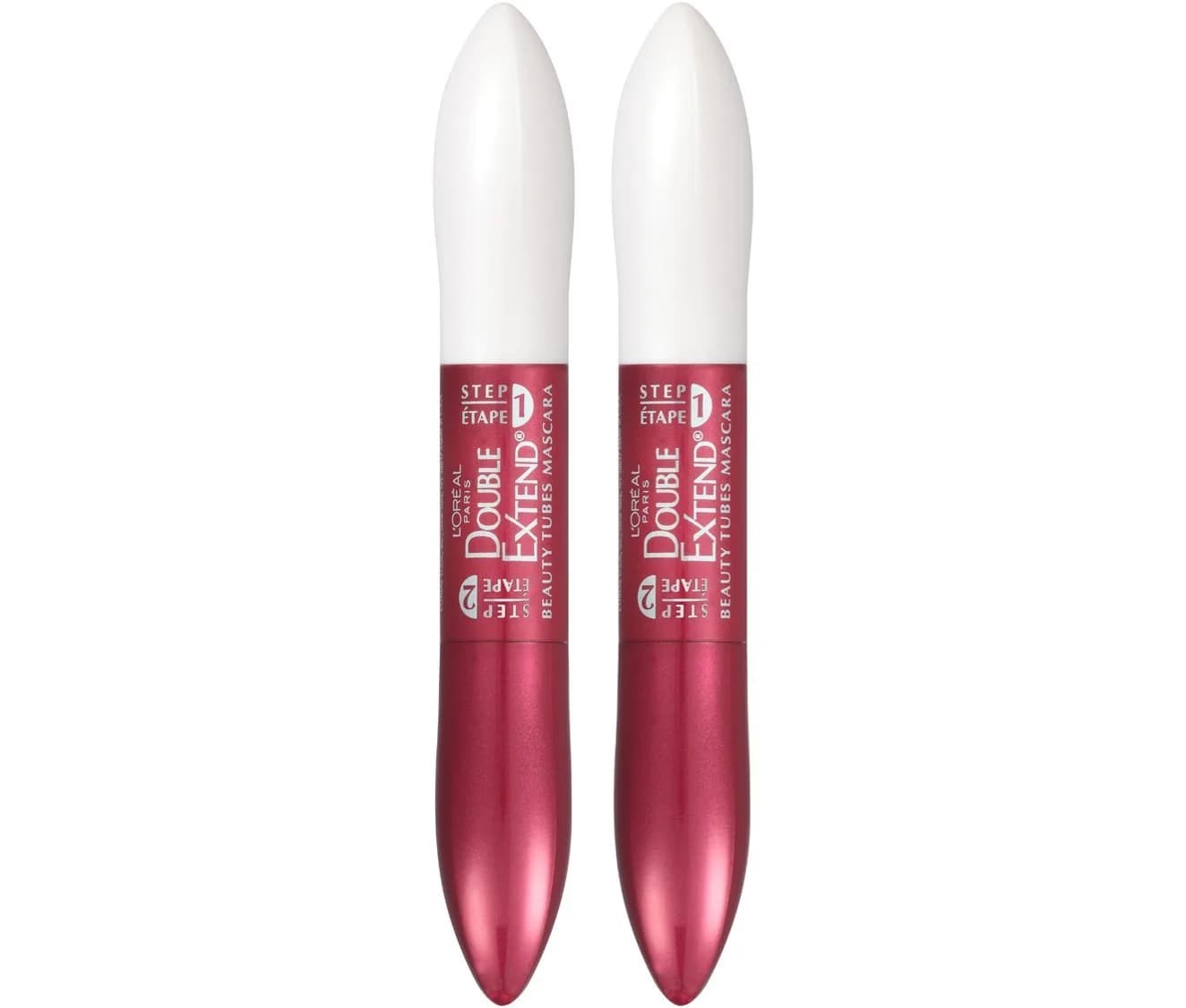 L'Oreal Paris Double Extend Tubing Mascara, Lengthening 2 Step Mascara, Blackest Black, 2x6.35ml (0.43 Fl Oz Total) | Smudge-Proof - view 2