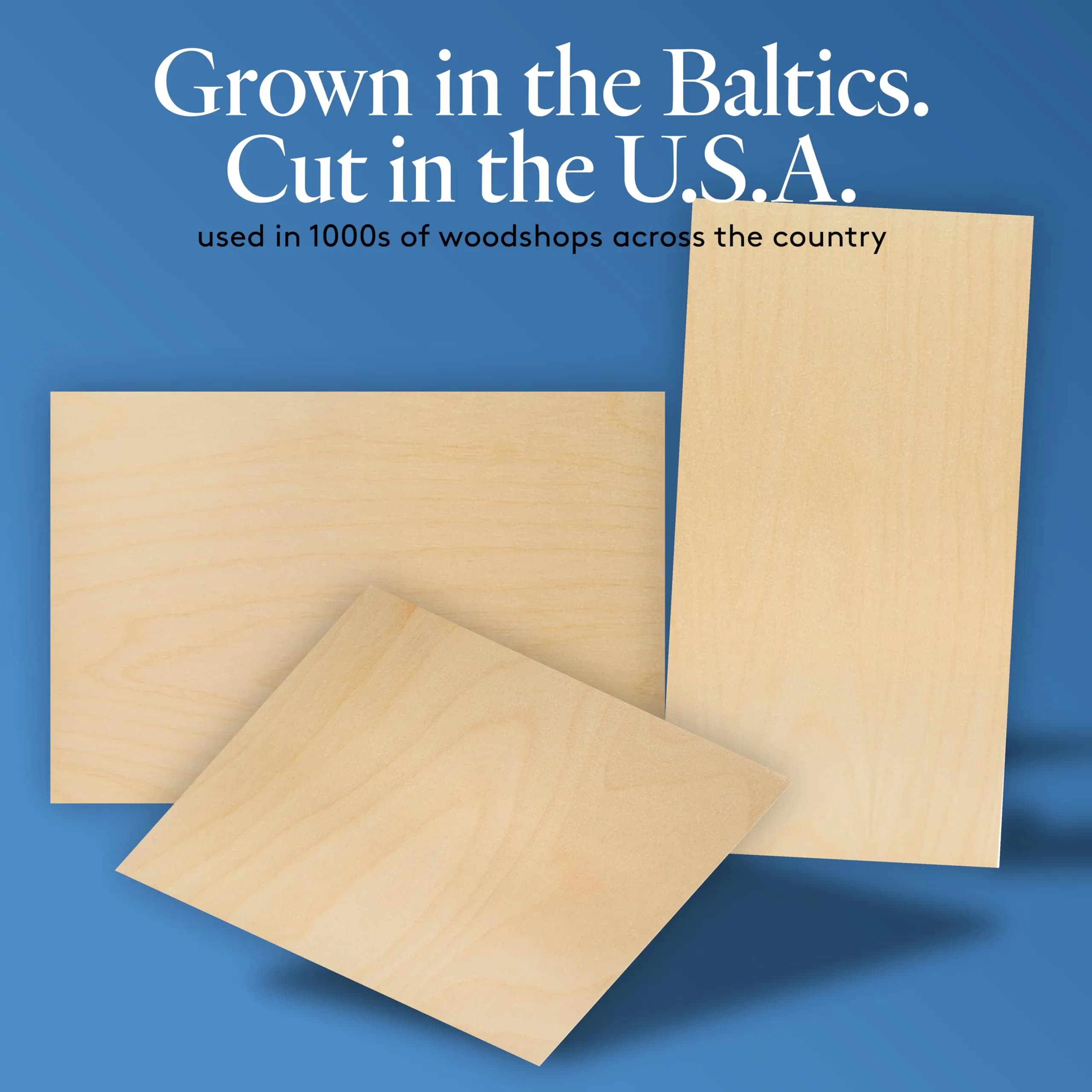 Woodpeckers Baltic Birch Plywood 10" x 10" | 3 mm (1/8") Craft Wood for Laser & CNC (8 Sheets) thumbnail 3