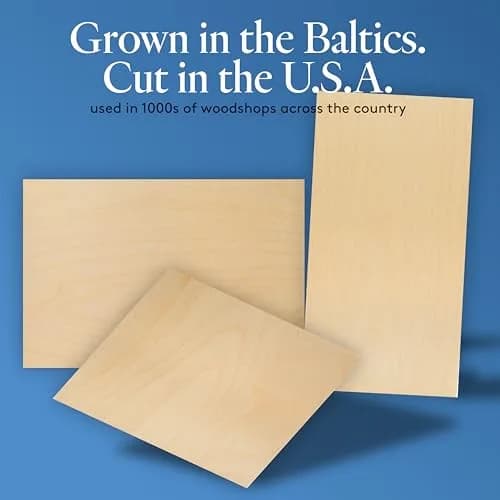 Woodpeckers Baltic Birch Plywood 8" x 8" | 3 mm 1/8 Craft Wood, B/BB Grade, Stronger Than Basswood thumbnail 3