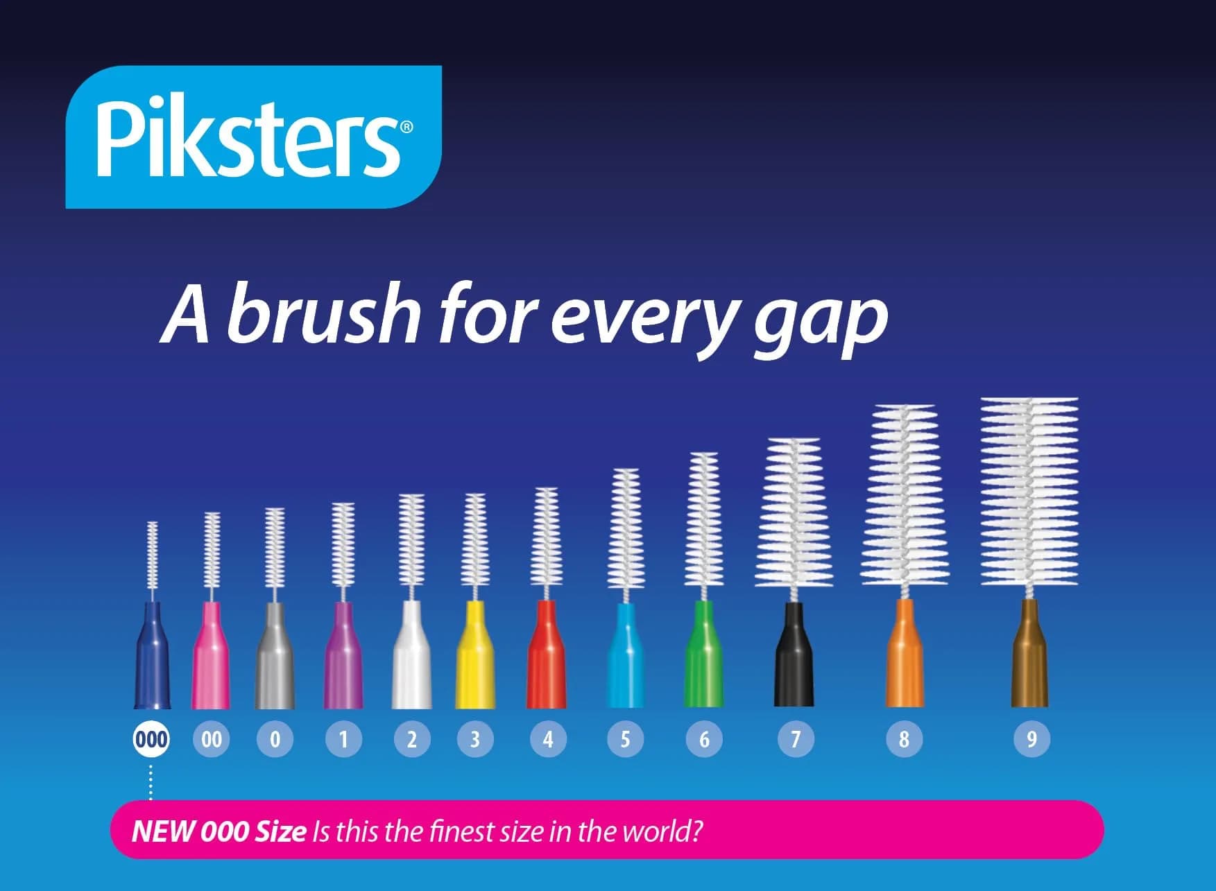 Piksters Interdental Brush Size 00 Pink 10 Pack | Specialist Tool for Extra Tight Gaps - view 9