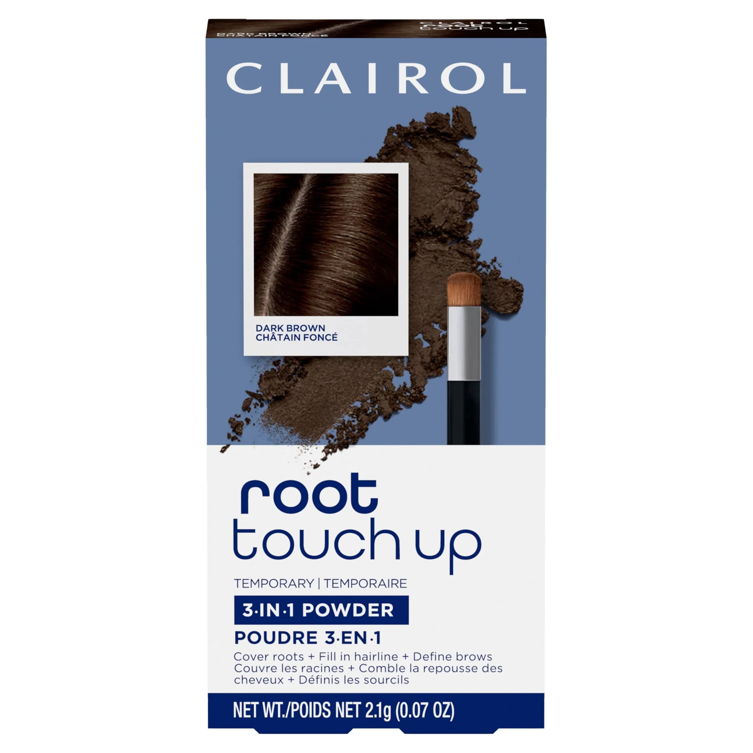 Clairol Root Touch-Up Powder Dark Brown | 0.07 oz (Pack of 1) | Ammonia-Free Gray Coverage Stick - main product image