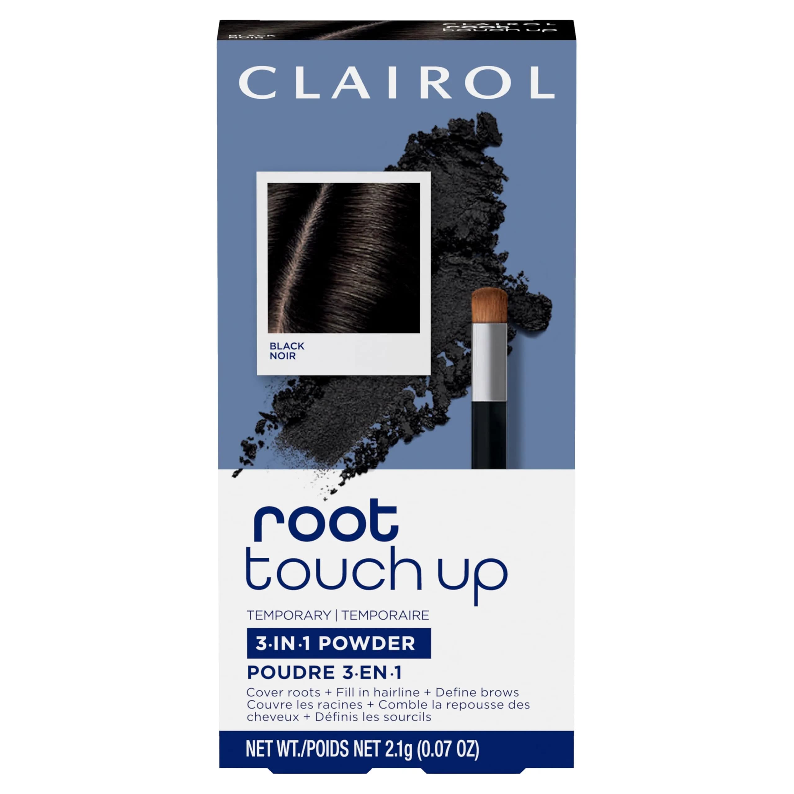 Clairol Root Touch-Up Powder Black | 0.07 oz (2 g) | Ammonia-Free Gray Coverage Stick - main product image