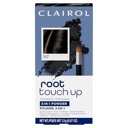 Clairol Root Touch-Up Powder Light Brown | 0.07 oz (2 g) | Ammonia-Free Gray Coverage Stick — Black / 0.07 Ounce