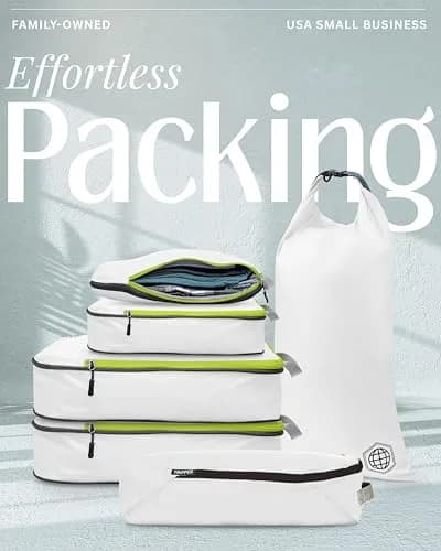 TRIPPED Travel Gear Compression Packing Cubes for Carry-On Travel 6-Pack | Ultralight Ripstop Nylon with Double-Stitched Zippers thumbnail 6