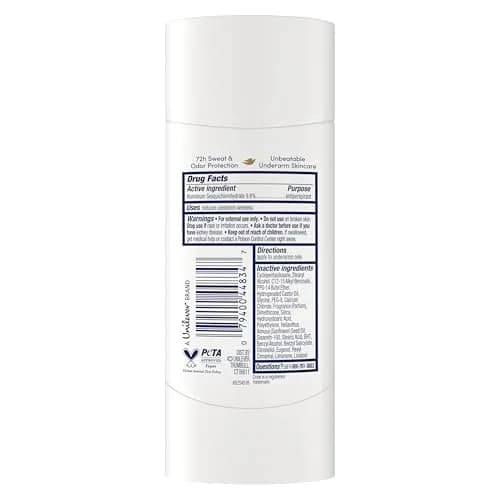 Dove Advanced Care Sheer Cool Invisible Antiperspirant Deodorant Stick 77ml (2.6 oz) | 72-Hour Sweat & Odor Protection thumbnail 2