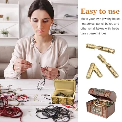 Csdtylh Brass Concealed Hinge 25x5mm | Small Woodworking & Jewelry Box Hardware thumbnail 4