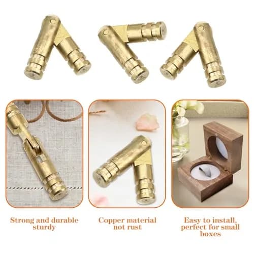Csdtylh Brass Concealed Hinge 25x5mm | Small Woodworking & Jewelry Box Hardware thumbnail 3