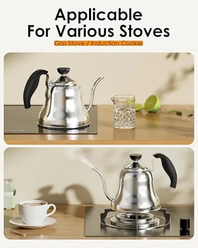 Chefbart Gooseneck Tea Kettle 800ml (28oz) | Precise Pour Over Coffee & Tea thumbnail 6