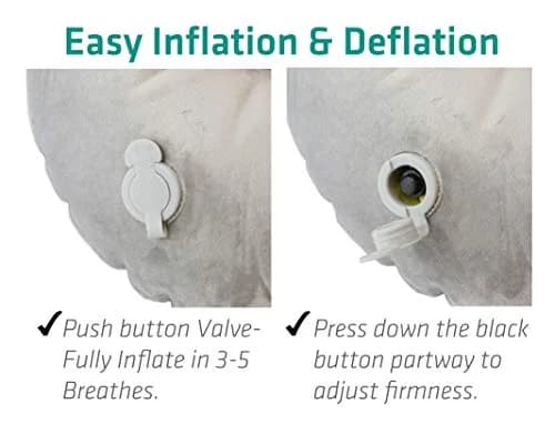 TREKOLOGY Inflatable Neck Pillow for Travel | Compact Ultralight Air Support with Button Inflation & Quick Deflate thumbnail 4