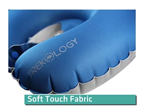TREKOLOGY Inflatable Neck Pillow for Travel | Compact Ultralight Air Support with Button Inflation & Quick Deflate thumbnail 6