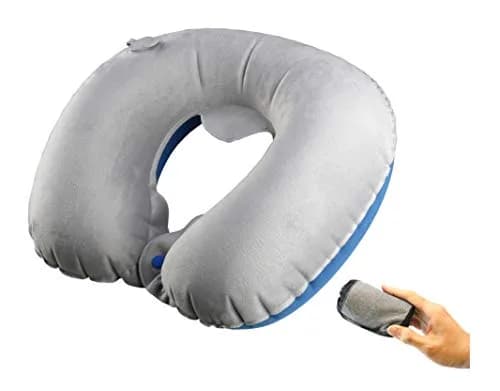 TREKOLOGY Inflatable Neck Pillow for Travel | Compact Ultralight Air Support with Button Inflation & Quick Deflate thumbnail 7