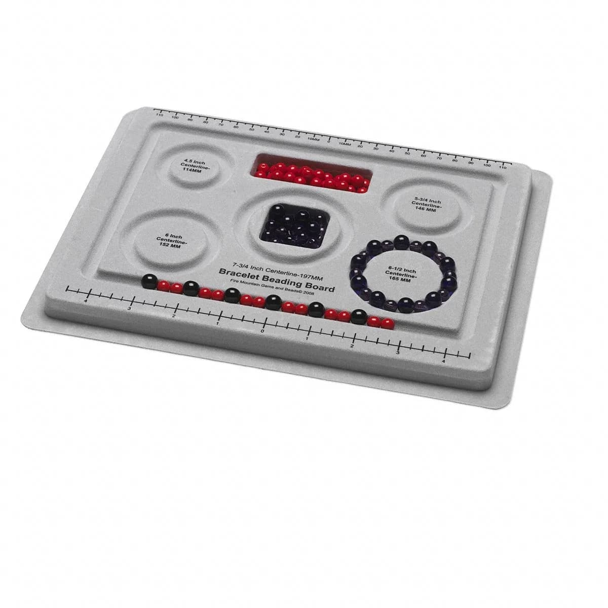 Myasrelae Bead Board Grey with Flocking 19cm (7.5 inches) | Jewelry Making Design Tool