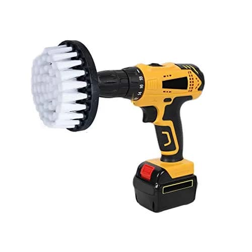 HIFROM 4-inch Soft Bristle Drill Brush Attachment | Cleans Carpets, Upholstery, Leather & Glass thumbnail 1