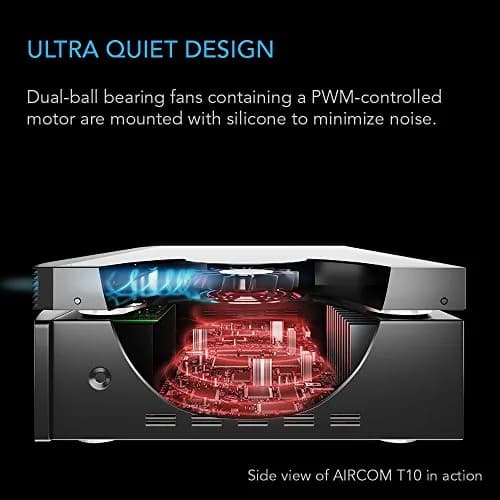 AC Infinity AIRCOM T10 17" Front-Exhaust Quiet Cooling Blower Fan System | 160 CFM, 24 dBA, Alloy Steel thumbnail 4