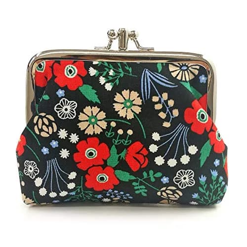 Sanxiner Cute Floral Kiss-Lock Coin Purse 10.5cm (4.13in) | Vintage Style Change Holder with 2 Compartments thumbnail 7
