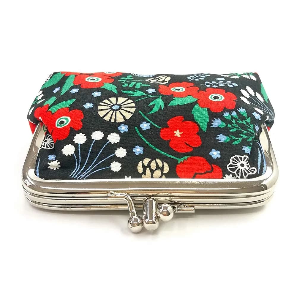 Sanxiner Cute Floral Kiss-Lock Coin Purse 10.5cm (4.13in) | Vintage Style Change Holder with 2 Compartments - view 4