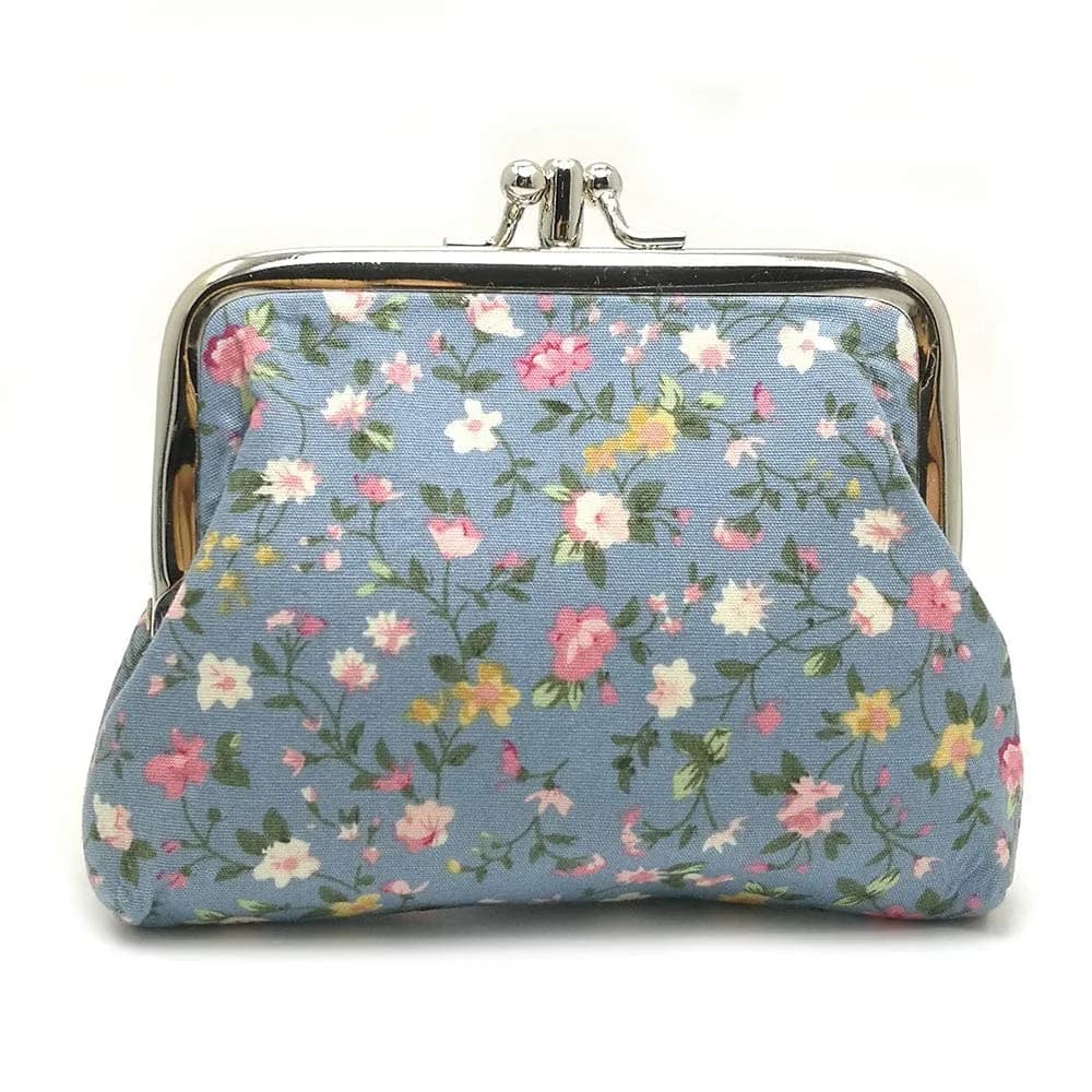 Sanxiner Cute Floral Kiss-Lock Coin Purse with 2 Compartments | 19.5cm (7.67in) x 12.7cm (5in) x 1.8cm (0.7in) - view 4