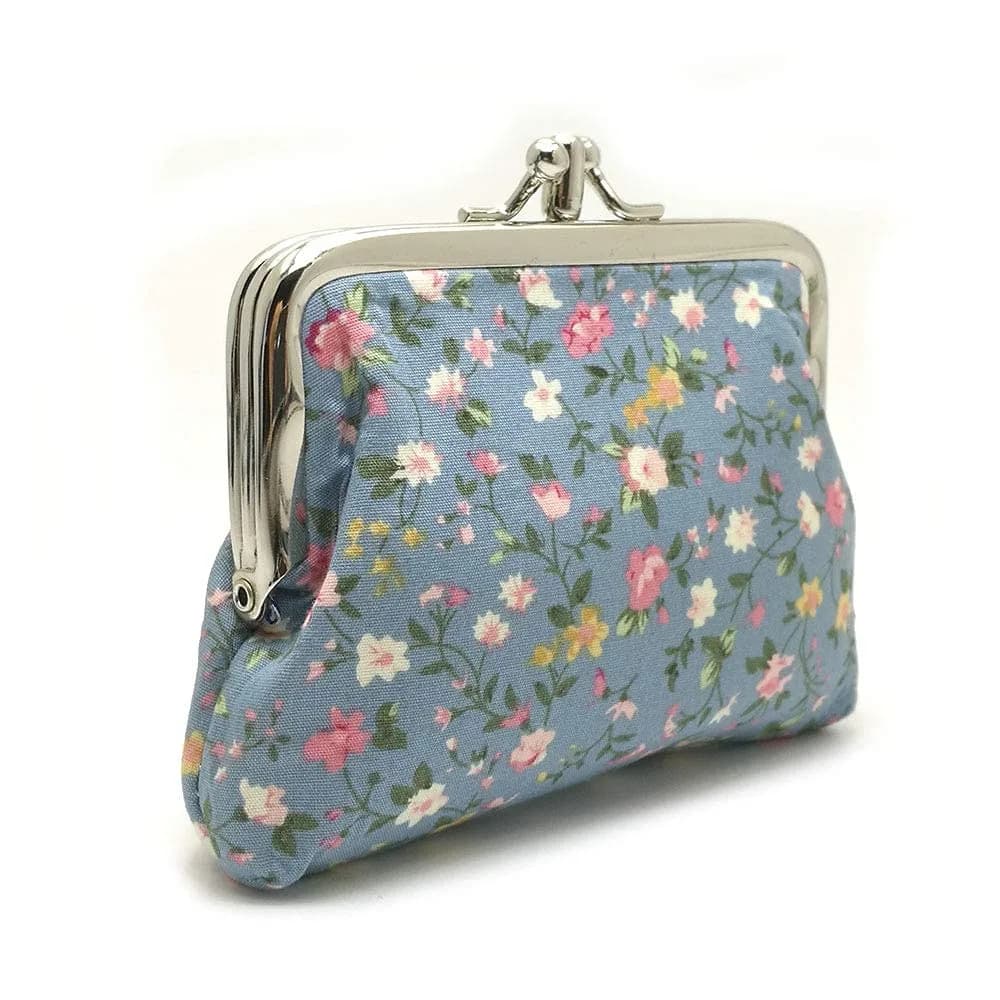 Sanxiner Cute Floral Kiss-Lock Coin Purse with 2 Compartments | 19.5cm (7.67in) x 12.7cm (5in) x 1.8cm (0.7in) - view 5