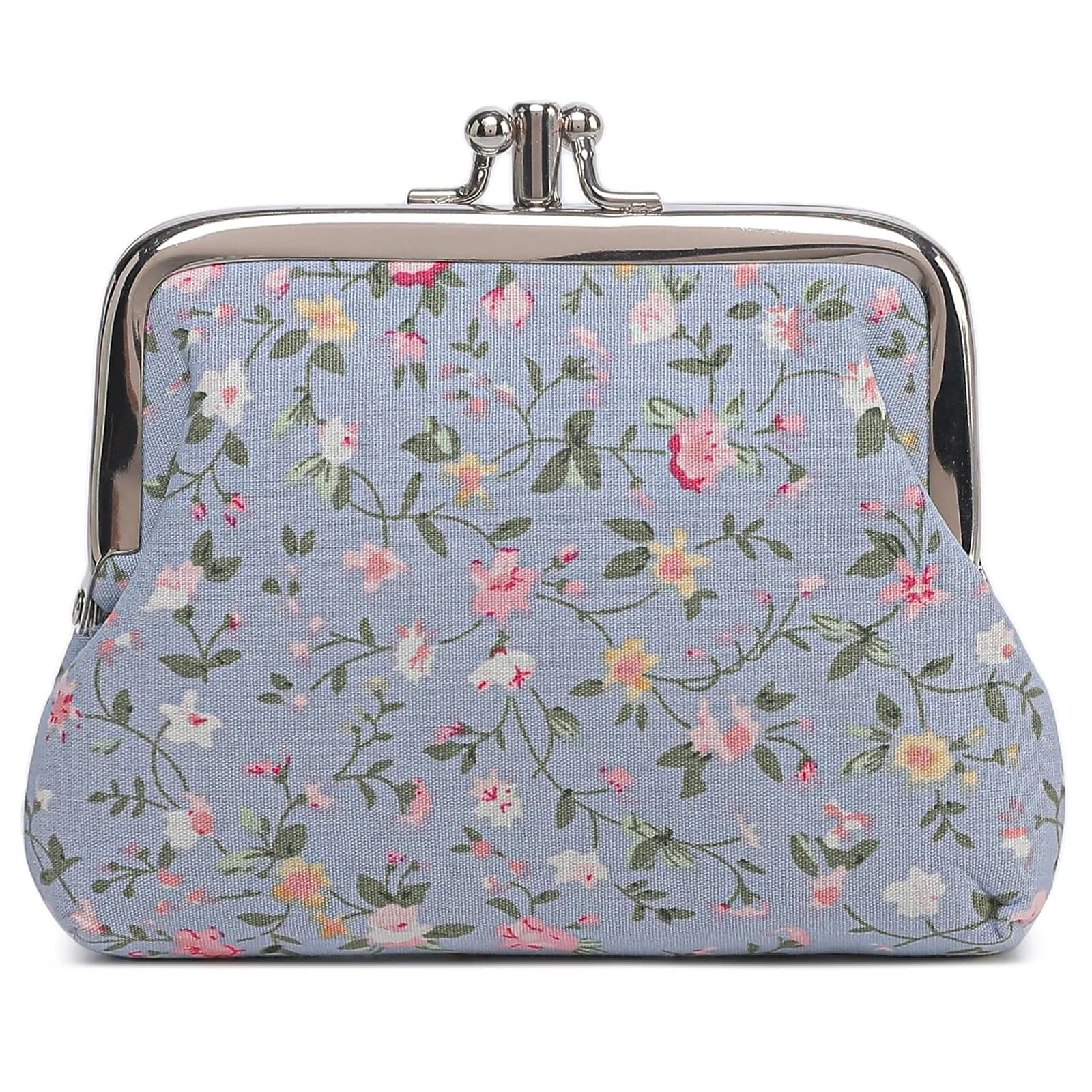 Sanxiner Cute Floral Kiss-Lock Coin Purse with 2 Compartments | 19.5cm (7.67in) x 12.7cm (5in) x 1.8cm (0.7in) - main product image