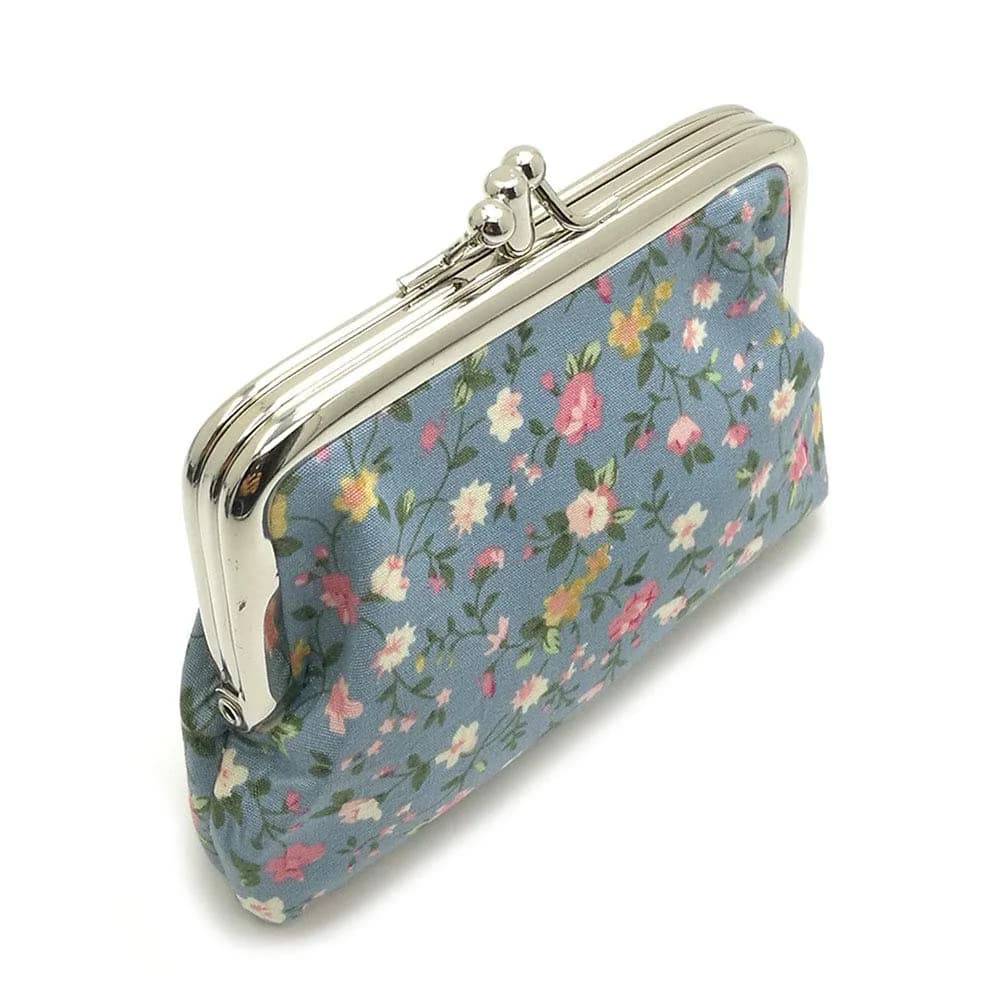Sanxiner Cute Floral Kiss-Lock Coin Purse with 2 Compartments | 19.5cm (7.67in) x 12.7cm (5in) x 1.8cm (0.7in) - view 3