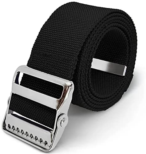 LiftAid Black Transfer and Gait Belt 152 cm (60 Inch) with Metal Buckle and Loop | Walking, Standing and Transfer Assist Aid for Seniors thumbnail 1