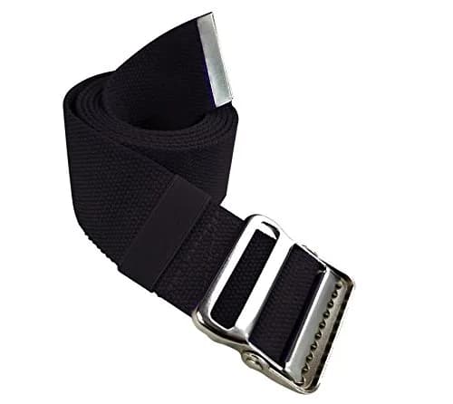 LiftAid Black Transfer and Gait Belt 152 cm (60 Inch) with Metal Buckle and Loop | Walking, Standing and Transfer Assist Aid for Seniors thumbnail 7