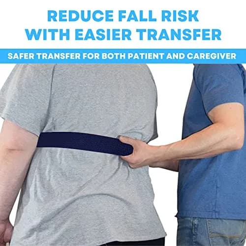 LiftAid Transfer and Gait Belt 60 Inch (152 cm) with Metal Buckle and Loop | Walking, Standing and Transfer Assist Aid for Seniors thumbnail 2