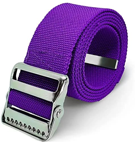 LiftAid Transfer and Gait Belt 60 Inch (152 cm) with Metal Buckle and Loop | Walking, Standing, and Transfer Assist Aid for Seniors, Elderly, Caregiver, Nurse, Therapist (Purple) thumbnail 1
