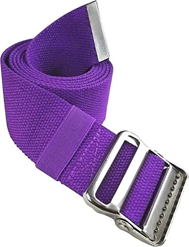 LiftAid Transfer and Gait Belt 60 Inch (152 cm) with Metal Buckle and Loop | Walking, Standing, and Transfer Assist Aid for Seniors, Elderly, Caregiver, Nurse, Therapist (Purple) thumbnail 6
