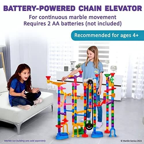 Marble Genius Automatic Chain Lift Marble Run Accessory Set | Endless Marble Loop with Automated Mechanism thumbnail 3