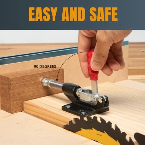 POWERTEC 20318 Push Pull Toggle Clamp 500 lbs Capacity 227 kg 6.4cm (2.5") Throat Depth | Heavy Duty Woodworking Hold Down Clamp thumbnail 3