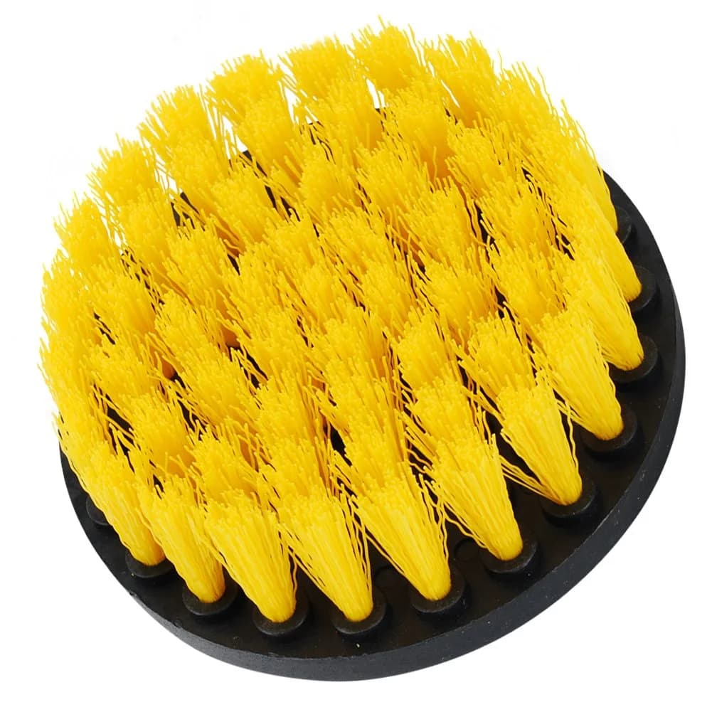 HIFROM Soft and Medium Drill Brush Set 4-inch | Cleans Tubs, Tile, Grout, Upholstery, Leather, Carpet - view 2