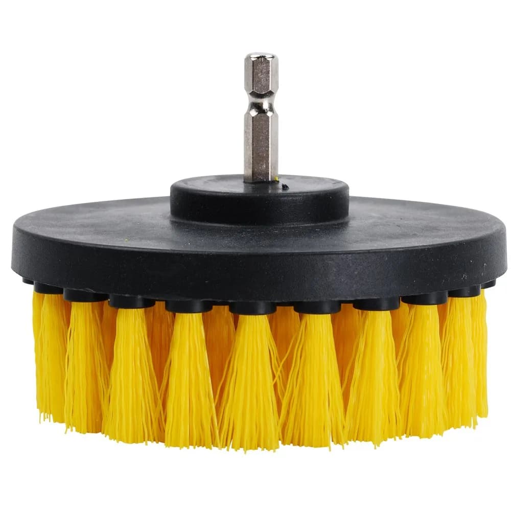 HIFROM Soft and Medium Drill Brush Set 4-inch | Cleans Tubs, Tile, Grout, Upholstery, Leather, Carpet - view 4