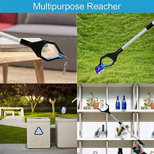 ZAYAD Reacher Grabber Tool, Foldable (Blue-32INCH) | Heavy Duty Aluminum, Elderly & Child Friendly thumbnail 2