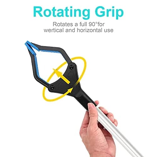 ZAYAD Reacher Grabber Tool, Foldable (Blue-32INCH) | Heavy Duty Aluminum, Elderly & Child Friendly thumbnail 3