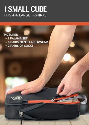 TRIPPED Travel Gear Compression Packing Cubes for Carry-On Travel 3-Pack | Ultralight Ripstop Nylon with Double-Stitched Zippers thumbnail 6
