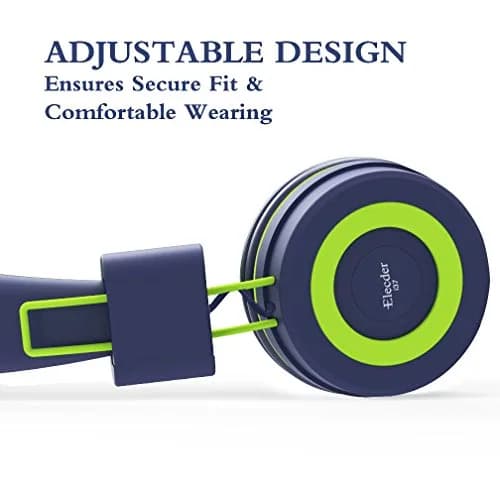 ELECDER i37 Kids Headphones with Cord Wired for School Classroom, Navy | Foldable, Adjustable, Comfortable thumbnail 5