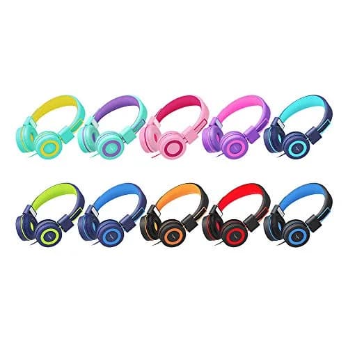 ELECDER i37 Kids Headphones with Cord Wired for School Classroom, Navy | Foldable, Adjustable, Comfortable thumbnail 7