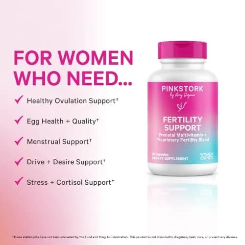 Pink Stork Fertility Supplements for Women, 60 Capsules | Supports Conception & Hormone Balance thumbnail 4